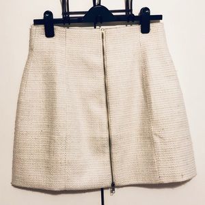 Esley Cream/Gold Zippered Skirt